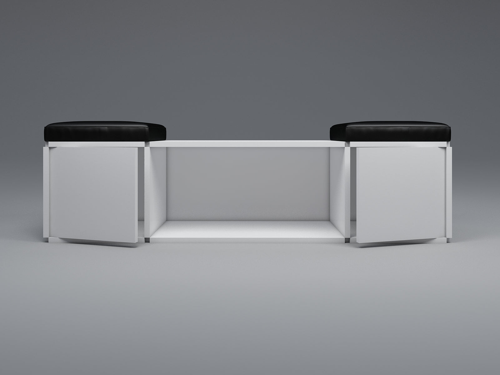 2 Seat stool with large table