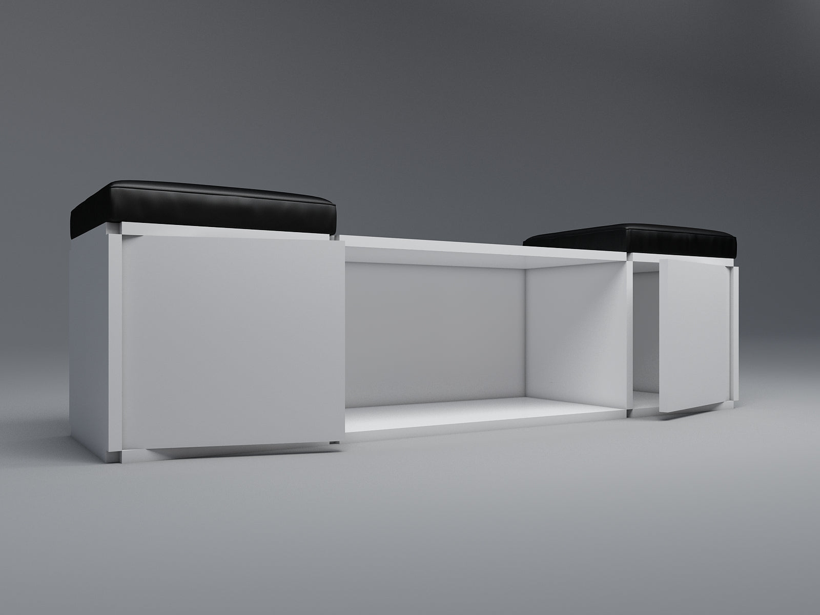 2 Seat stool with large table