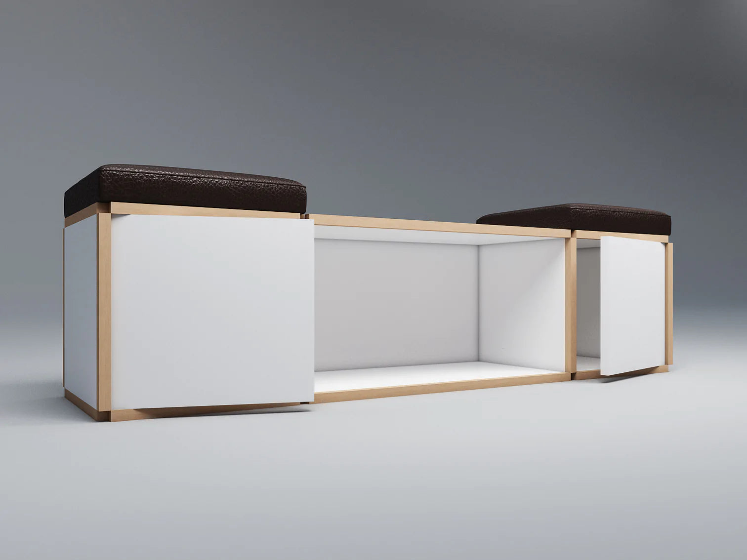 2 Seat stool with large table