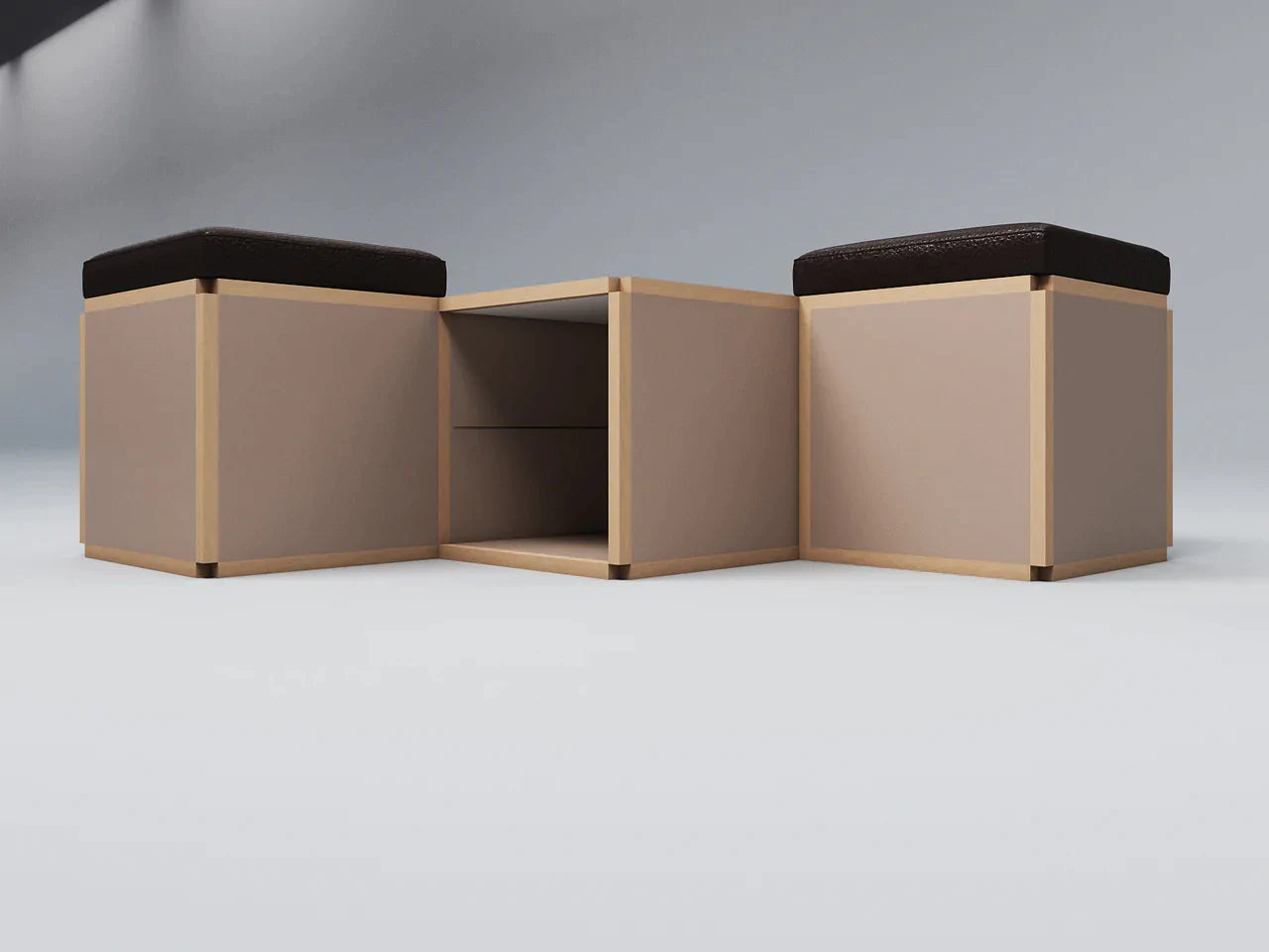 2 Seat stool in diamond shape