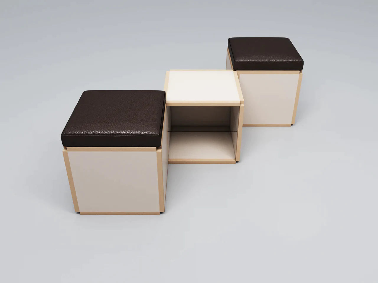 2 Seat stool in diamond shape