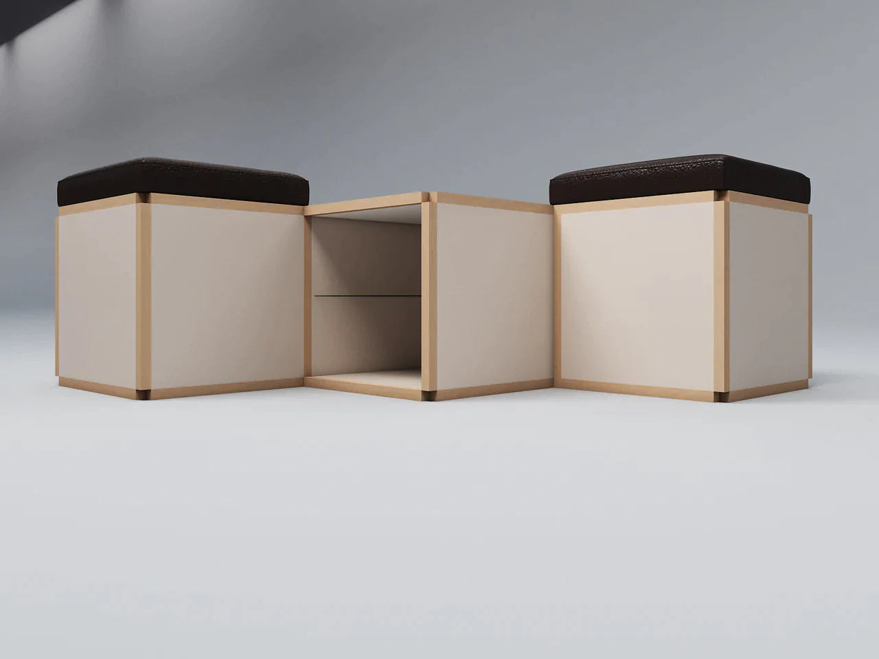 2 Seat stool in diamond shape