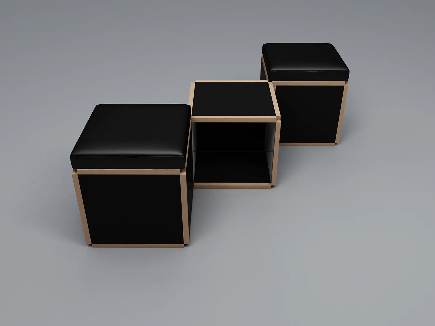 2 Seat stool in diamond shape